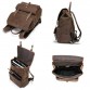 CONTACT'S NEW Business Backpacks Crazy Horse Leather Backpack for 13.3 inch Laptop Vintage Men Travel Bags Quality Male Mochilas