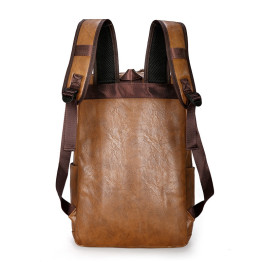 Fashion Men Backpack Waterproof PU Leather Travel Bag Man Large Capacity Teenager Male Mochila Laptop Backpacks