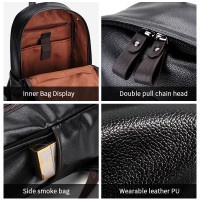 LIELANG bookbags Men Backpack Leather Male Functional bags Men Waterproof backpack PU big capacity Men Bag School Bags mochila