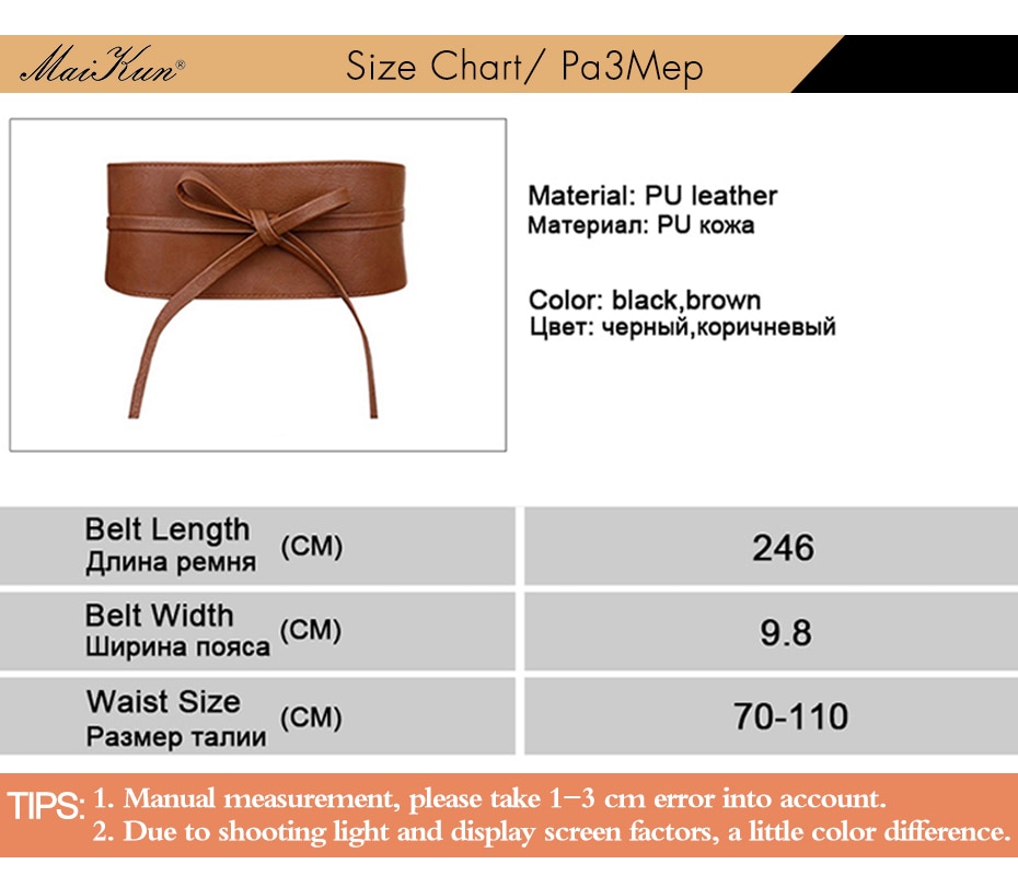 Boho-Belt-for-Women-Bowknot-Faux-Leather-Wrap-Around-Obi-Style-Cinch-Waistband-Black-Cummerbund-Brow-32788672293