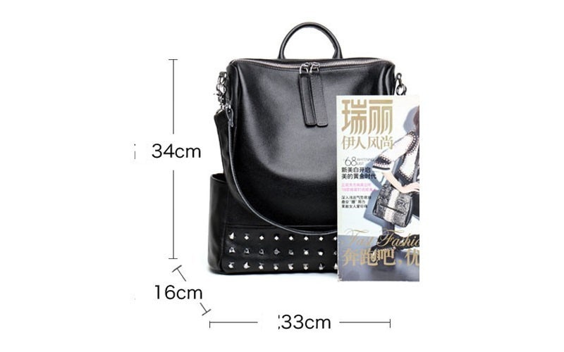 Casual-Genuine-Cowhide-Leather-Women-Rivet-Multifunction-Backpack-Shoulder-Large-Backpacks-Mochila-S-32950930928