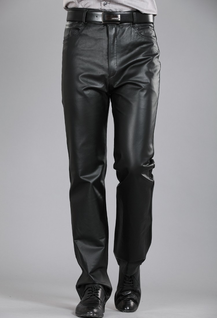 Male--Leather-Pants-mid-Pants-Men-Genuine-Leather-pockets-casual-Straight-Pants-zipper-fly-Mens-Regu-32211849977