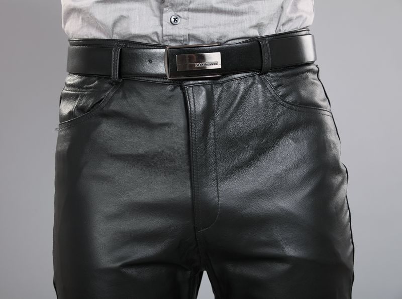 Male--Leather-Pants-mid-Pants-Men-Genuine-Leather-pockets-casual-Straight-Pants-zipper-fly-Mens-Regu-32211849977