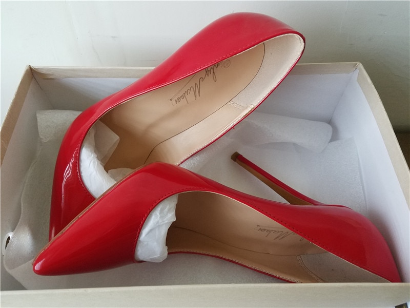 Onlymaker-Womens-Shoes-8-10-12CM--Pointed-Toe-Fashion-Thin-Heels-Pumps-Red-Pink-Patent-Leather-Shoes-32797919580