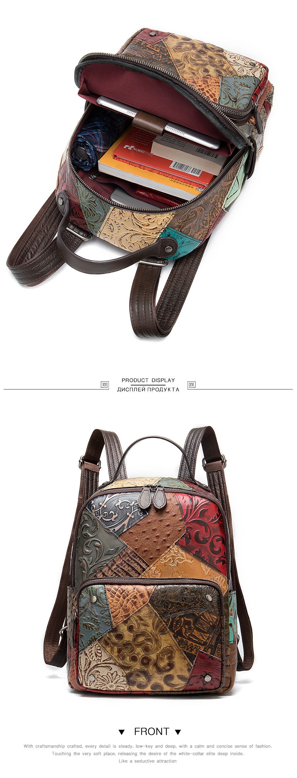 WESTAL-Vintage-Women-Backpacks-Genuine-leather-Floral-School-Bag-for-Girls-Zip-Female-School-Backpac-4000007658345